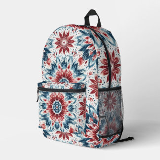 Flower of Independence Printed Backpack