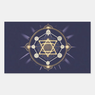 Flower of Infinity — Sacred Geometry Celestial Rectangular Sticker