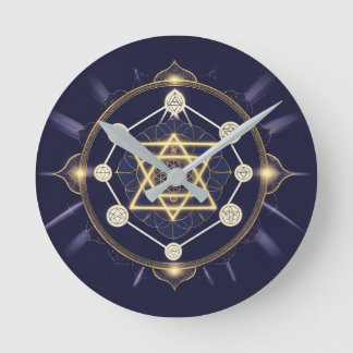 Flower of Infinity — Sacred Geometry Celestial Round Clock