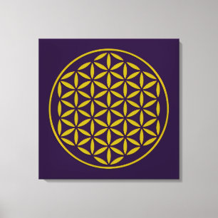 Flower OF Life 2 - gold stamp Canvas Print