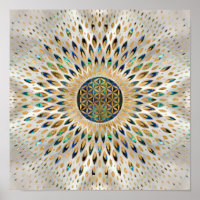 Flower of Life  - Abalone Shell and Pearl