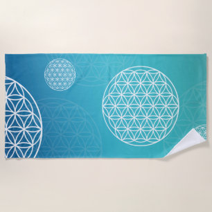 Flower of life beach towel