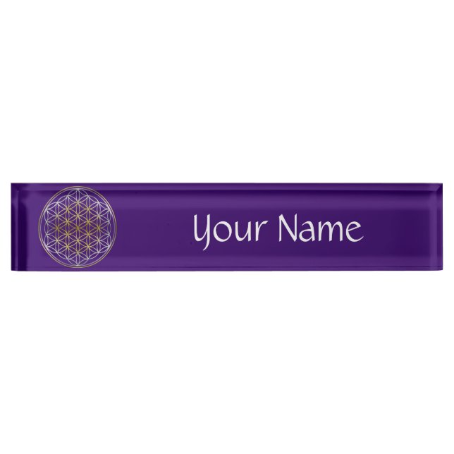 Flower of Life - BiColor Nameplate (Front)