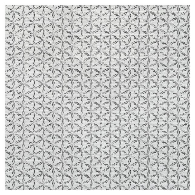 Flower of life black pattern fabric (Swatch)