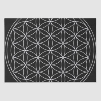 Flower of Life Black & White Tissue Paper