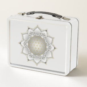 Flower Of Life - Blossoms Mandala 1 Metal Lunch Box