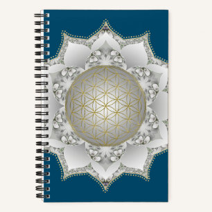 Flower Of Life - Blossoms Mandala 1 Notebook