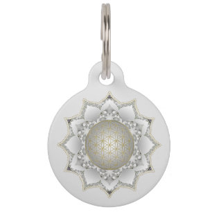 Flower Of Life - Blossoms Mandala 1 Pet Tag