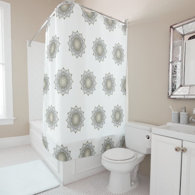 Flower Of Life - Blossoms Mandala 1 Shower Curtain (In Situ)