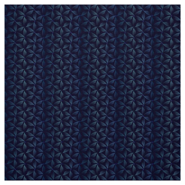 Flower of life blue pattern fabric (Swatch)