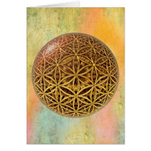 Flower Of Life / Blume des Lebens - ball grid gold