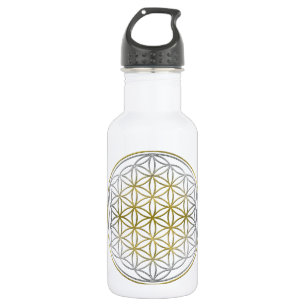 FLOWER OF LIFE / Blume des Lebens - BiColor 532 Ml Water Bottle