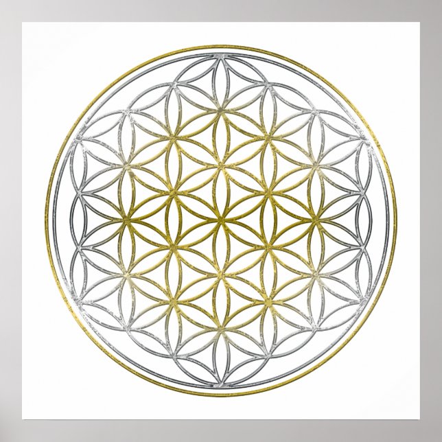 FLOWER OF LIFE / Blume des Lebens - BiColor Poster (Front)