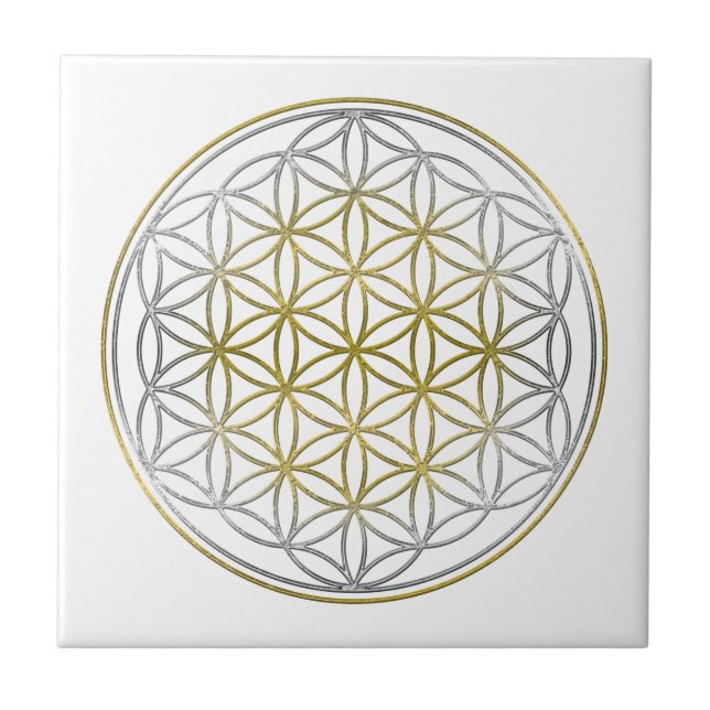 FLOWER OF LIFE / Blume des Lebens - BiColor Tile (Front)