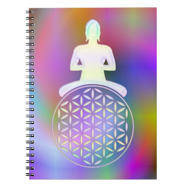 Flower of Life / Blume des Lebens - Buddha Spiral Notebook (Front)