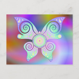 Flower of Life / Blume des Lebens - butterfly Postcard