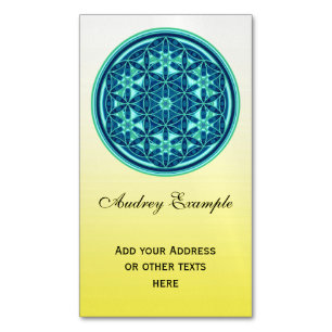 Flower Of Life / Blume des Lebens - Button I Magnetic Business Card