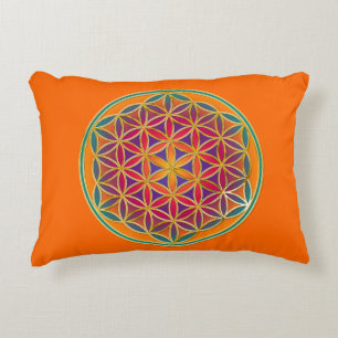Flower Of Life / Blume des Lebens - Button III Decorative Cushion