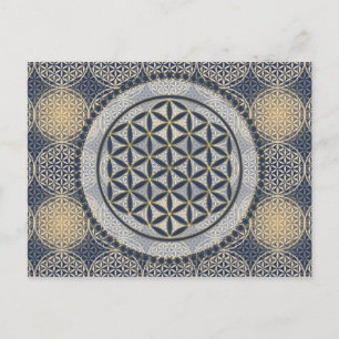 Flower of Life / Blume des Lebens - Button IX Postcard