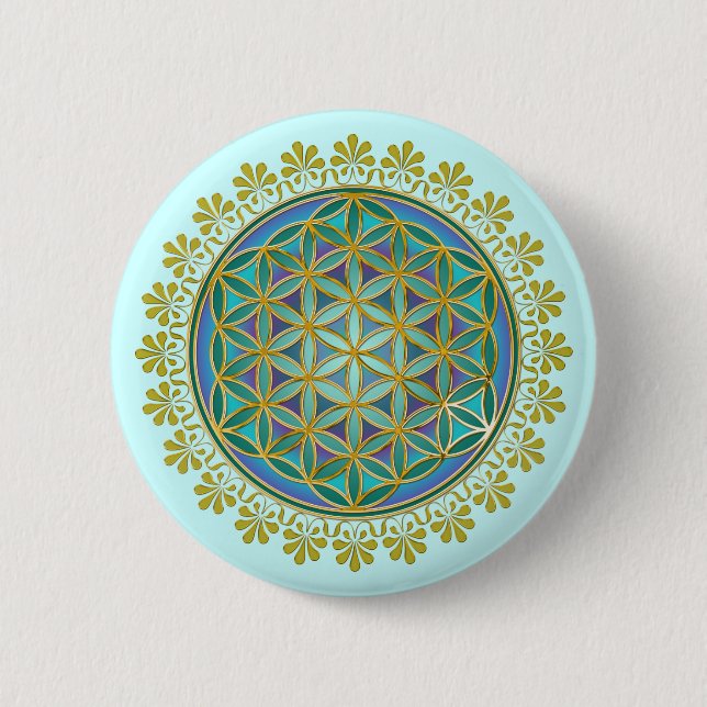 Flower Of Life / Blume des Lebens - Button V (Front)
