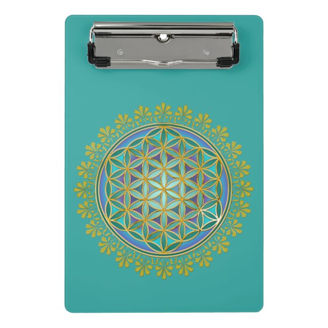 Flower Of Life / Blume des Lebens - Button V Mini Clipboard (Front)