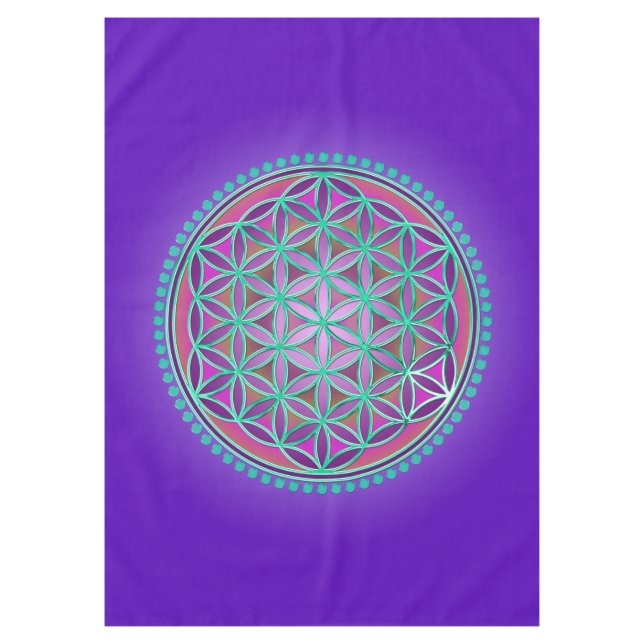 Flower Of Life / Blume des Lebens - Button VI Tablecloth (Front)