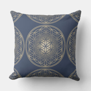 Flower Of Life / Blume des Lebens - Button VIII Cushion