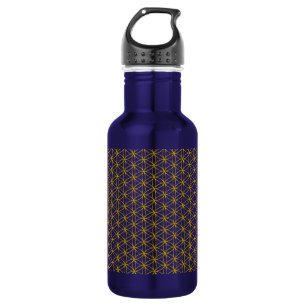 Flower of Life / Blume des Lebens - gold pattern 532 Ml Water Bottle