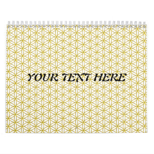 Flower of Life / Blume des Lebens - gold pattern Calendar
