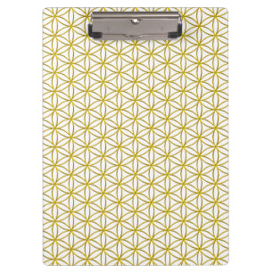Flower of Life / Blume des Lebens - gold pattern Clipboard