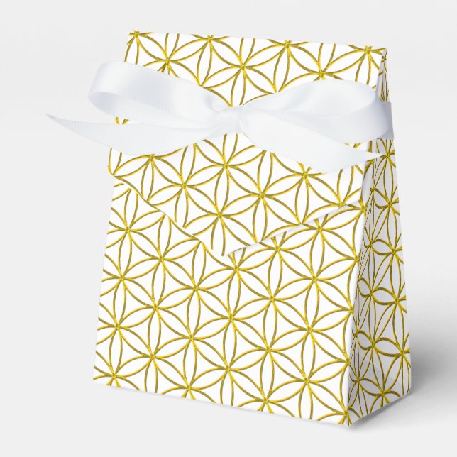 Flower of Life / Blume des Lebens - gold pattern Favour Box (Front Side)
