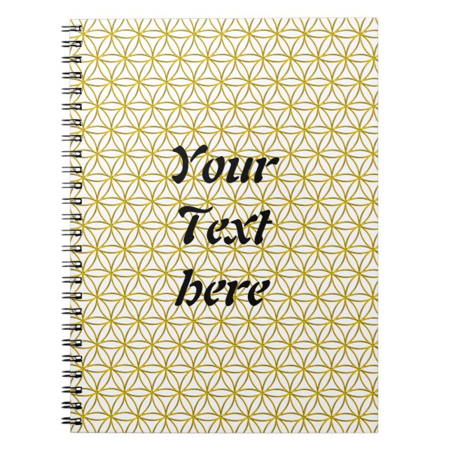 Flower of Life / Blume des Lebens - gold pattern Notebook (Front)