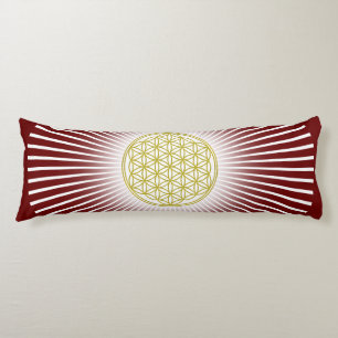 Flower Of Life / Blume des Lebens - gold rays Body Cushion