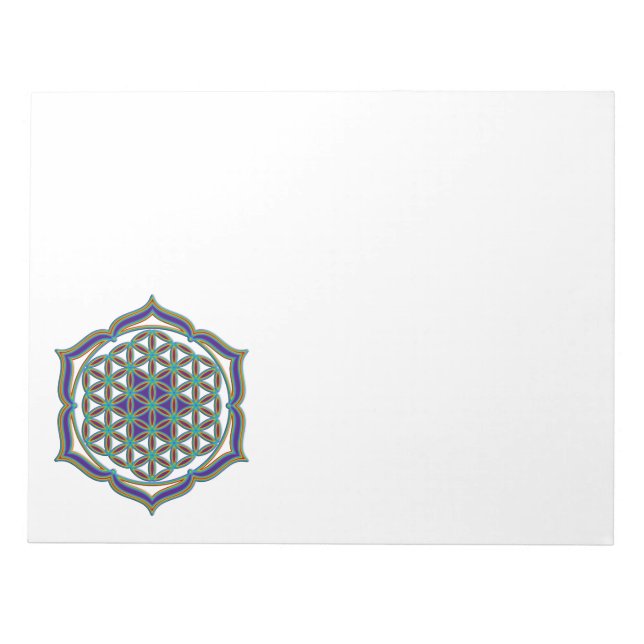 Flower Of Life / Blume des Lebens - Lotus Contour Notepad (Front)