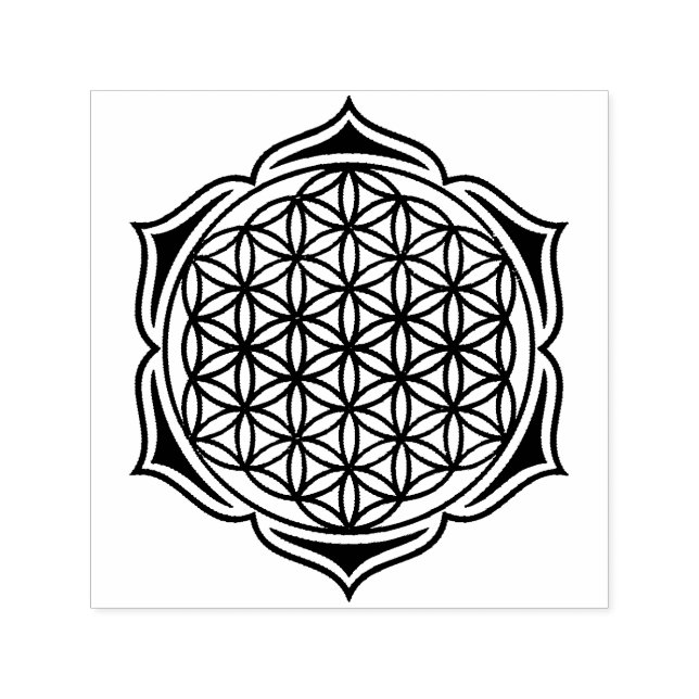 Flower Of Life / Blume des Lebens - Lotus II Self-inking Stamp (Design)