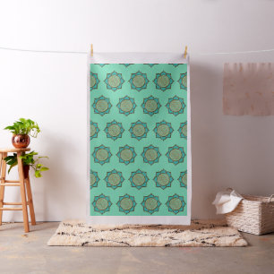 Flower Of Life / Blume des Lebens  Lotus turquoise Fabric