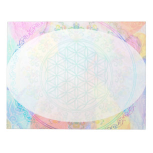 Flower of Life / Blume des Lebens - Love Hearts Notepad