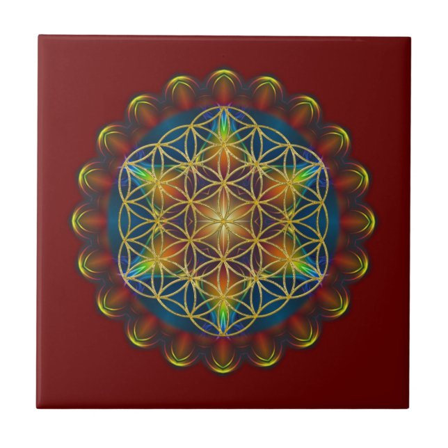 FLOWER OF LIFE / Blume des Lebens - Mandala III Tile (Front)