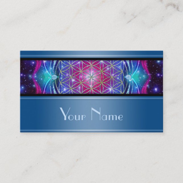 Flower Of Life / Blume des Lebens - Mandala IV Business Card (Front)