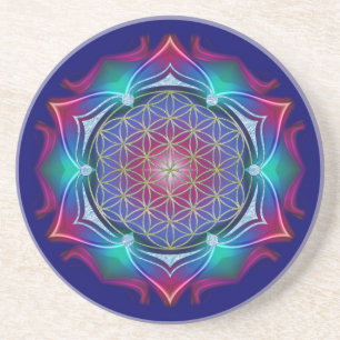 FLOWER OF LIFE / Blume des Lebens - Mandala IV Coaster