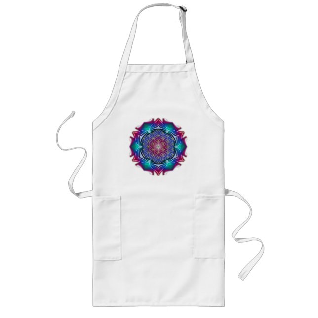 FLOWER OF LIFE / Blume des Lebens - Mandala IV Long Apron (Front)