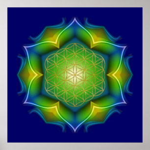 FLOWER OF LIFE / Blume des Lebens - Mandala V Poster