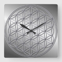 Flower of Life Blume des Lebens Metallic Silver