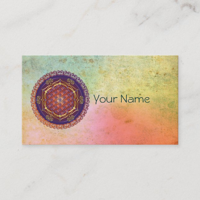 FLOWER OF LIFE / Blume des Lebens - Ornament I Business Card (Front)
