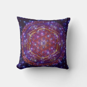 FLOWER OF LIFE/Blume des Lebens Ornament I Square Cushion