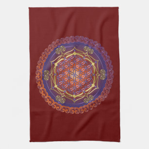 FLOWER OF LIFE / Blume des Lebens - Ornament I Tea Towel