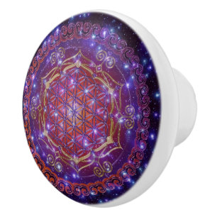Flower Of Life / Blume des Lebens - Ornament Ia Ceramic Knob