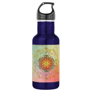 Flower of Life / Blume des Lebens - Ornament IV BG 532 Ml Water Bottle