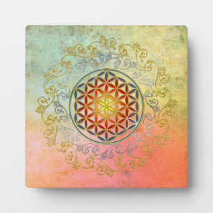 Flower of Life / Blume des Lebens - Ornament IV BG Plaque