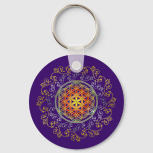 FLOWER OF LIFE / Blume des Lebens - Ornament IV Key Ring